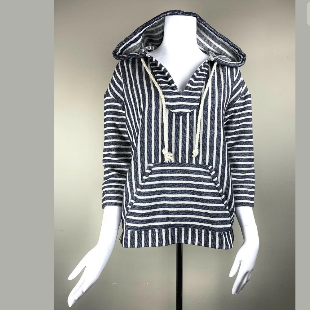 J.CREW NAUTICAL BAJA BEACH TERRICLOTH HOODIE